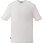 Sarek Crew Neck Tee with Chainstitch Detail for Men Embroidery - White - Front