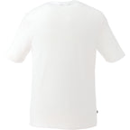 Sarek Crew Neck Tee with Chainstitch Detail for Men Embroidery - White Solid - Back Flat