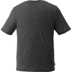 Sarek Crew Neck Tee with Chainstitch Detail for Men Sublimation - Heather Dark Charcoal - Back Flat