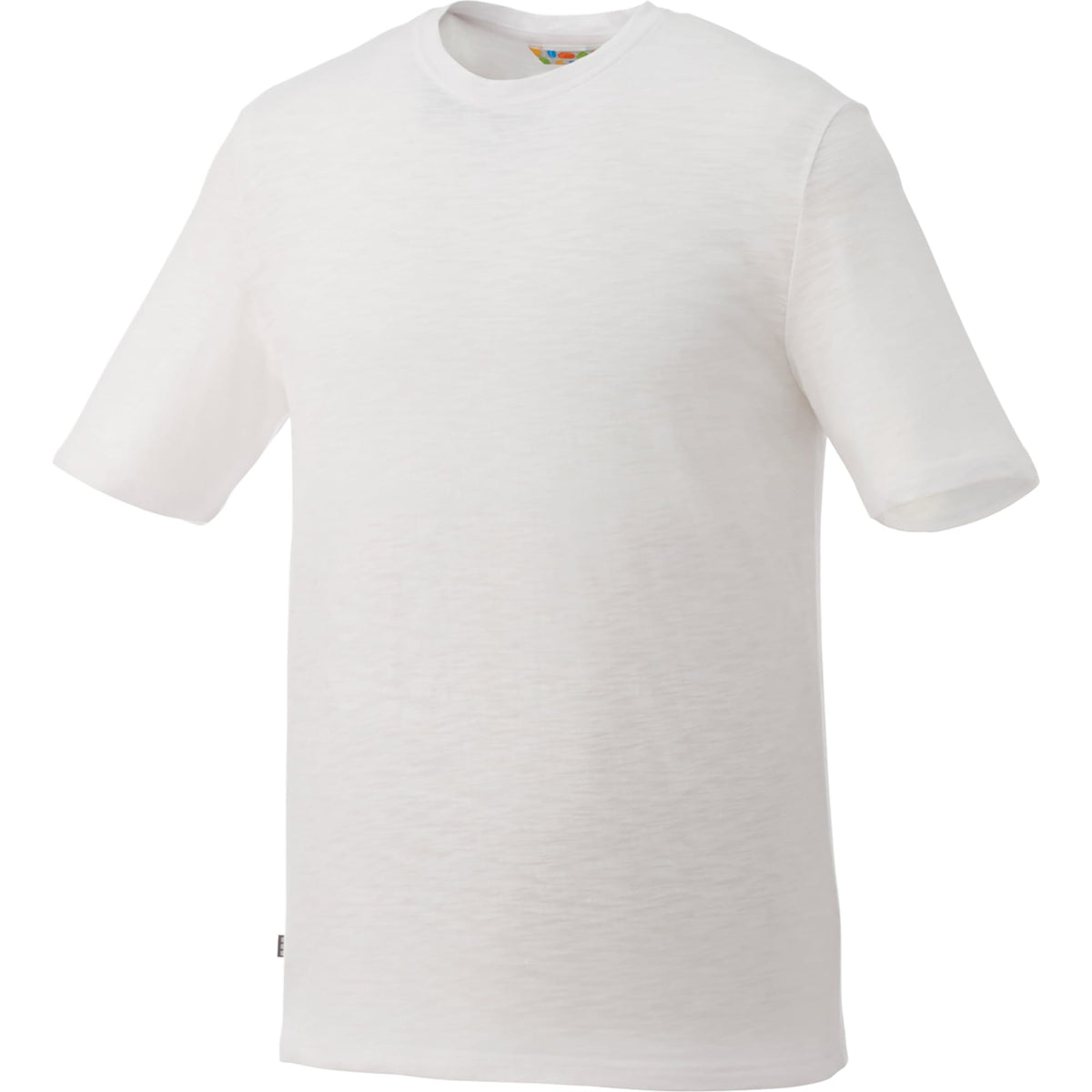 Sarek Crew Neck Tee with Chainstitch Detail for Men Sublimation - White - Front Flat