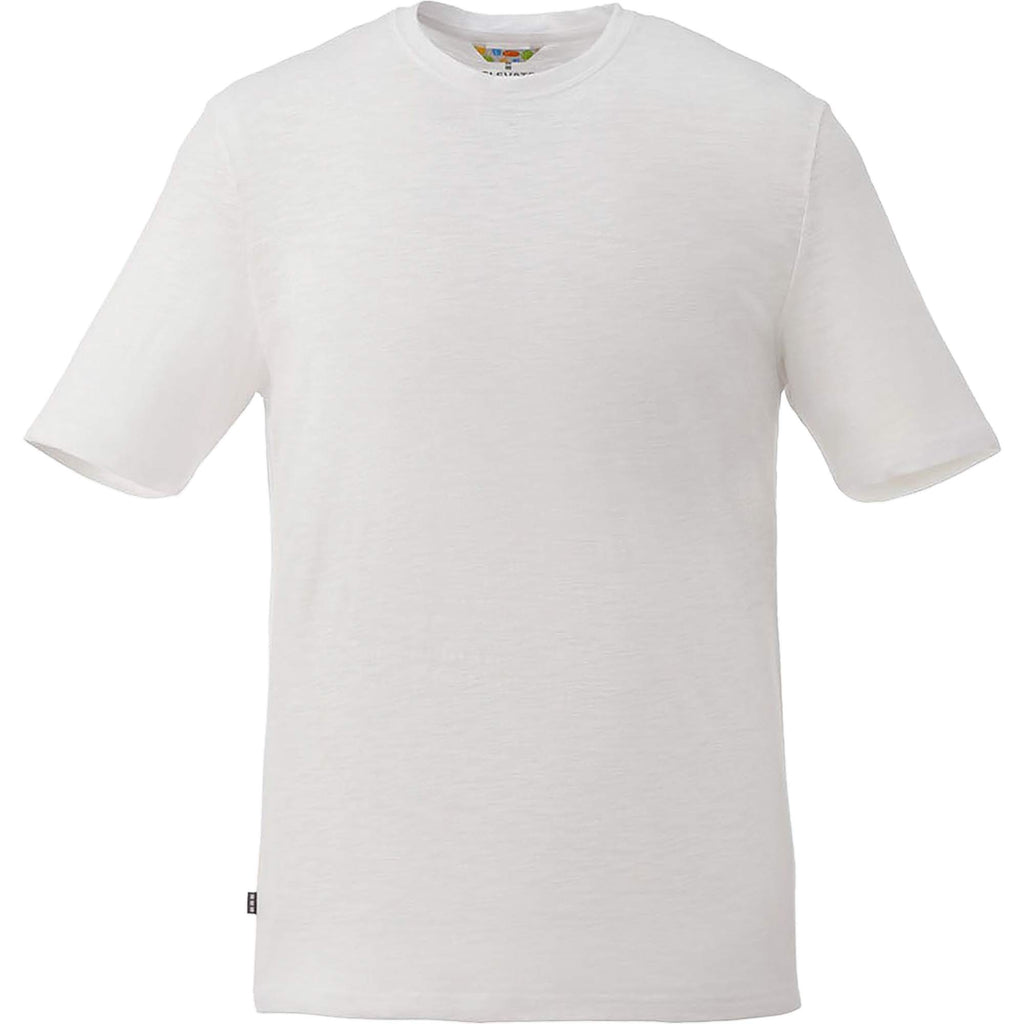 Sarek Crew Neck Tee with Chainstitch Detail for Men Sublimation - White - Front