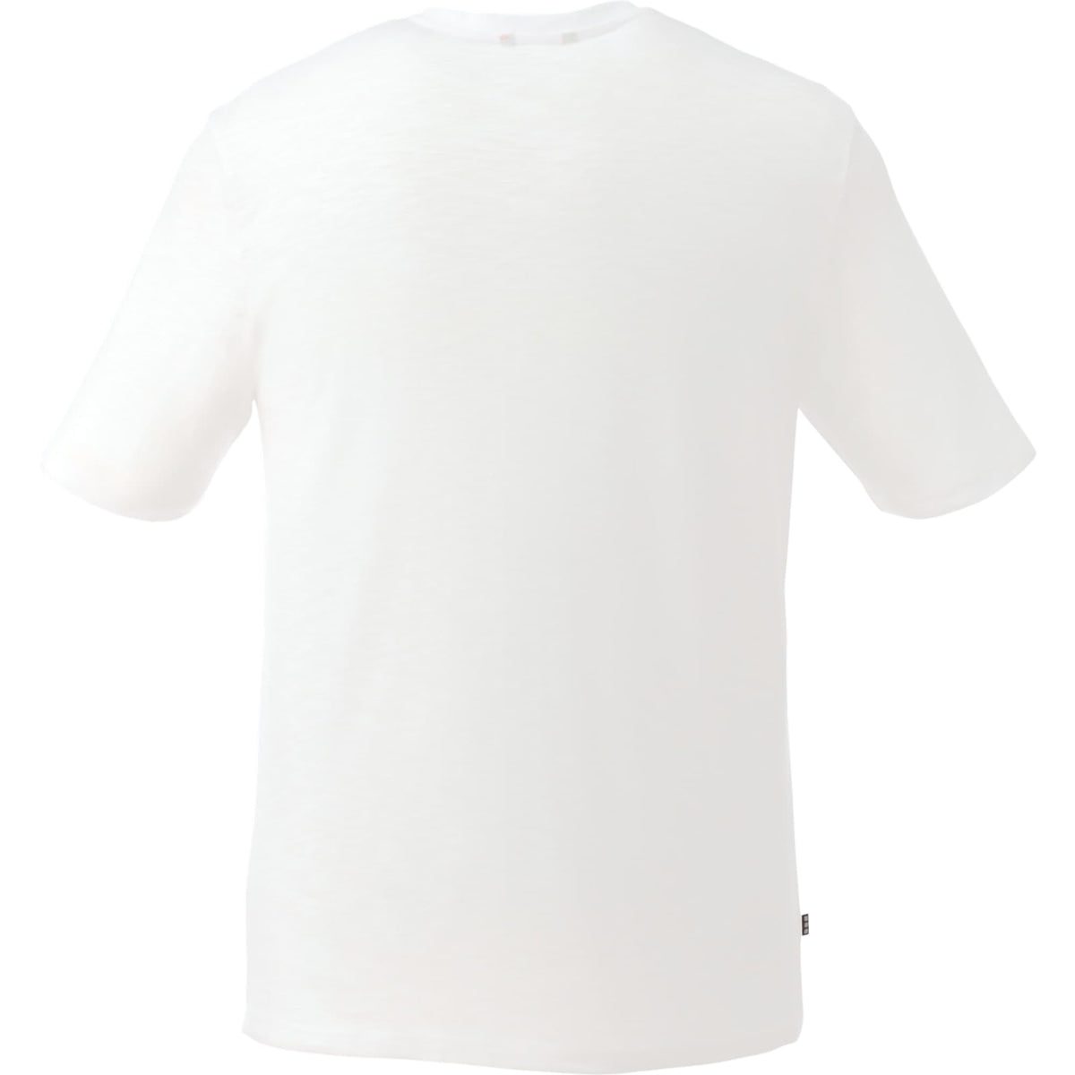 Sarek Crew Neck Tee with Chainstitch Detail for Men Sublimation - White Solid - Back Flat