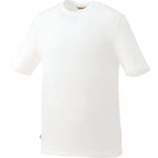 Sarek Crew Neck Tee with Chainstitch Detail for Men Sublimation - White Solid - Front Flat