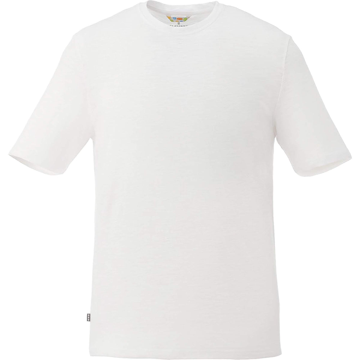 Sarek Crew Neck Tee with Chainstitch Detail for Men Sublimation - White Solid - Front