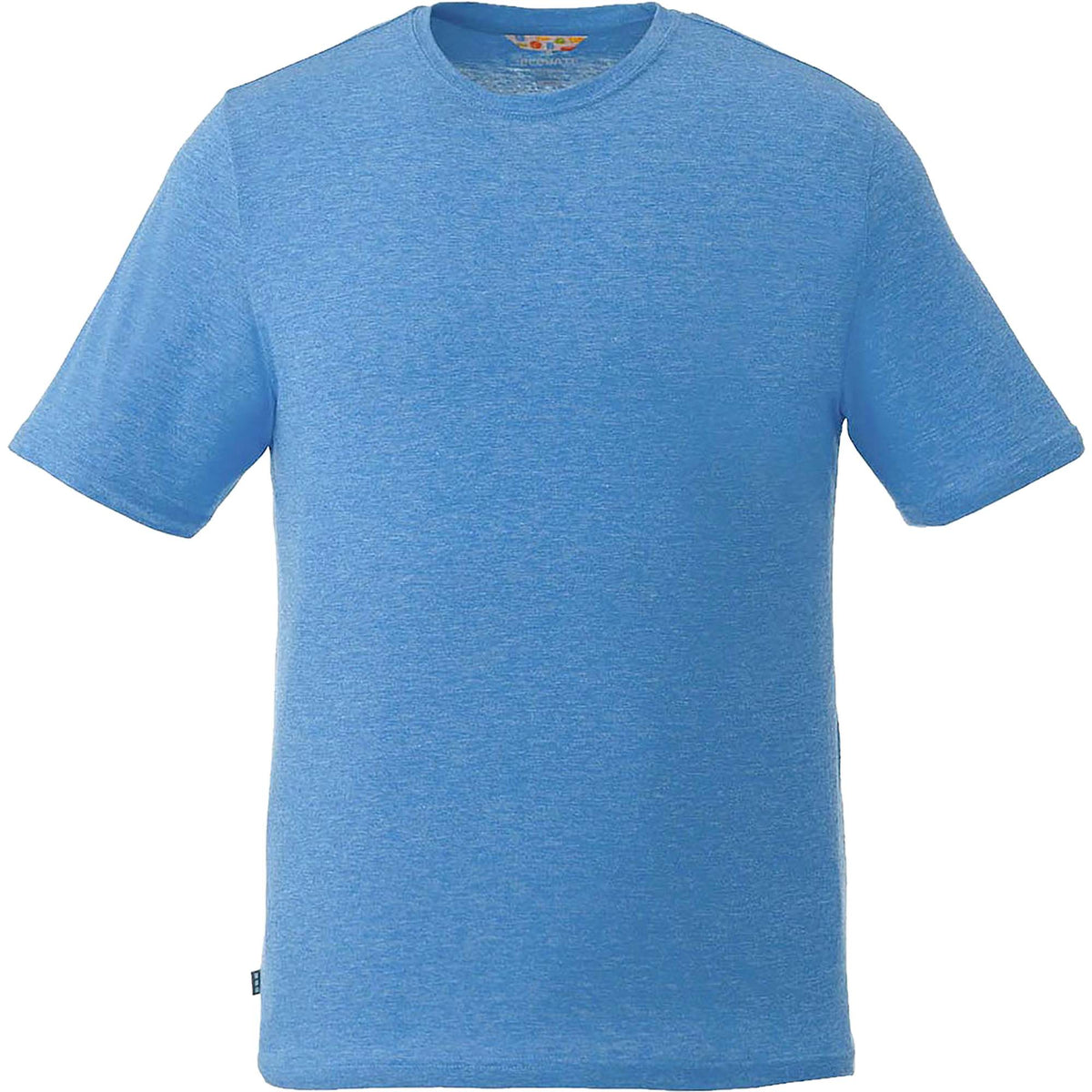 Sarek Crew Neck Tee with Chainstitch Detail for Men Transfer - Olympic Blue Heather - Front