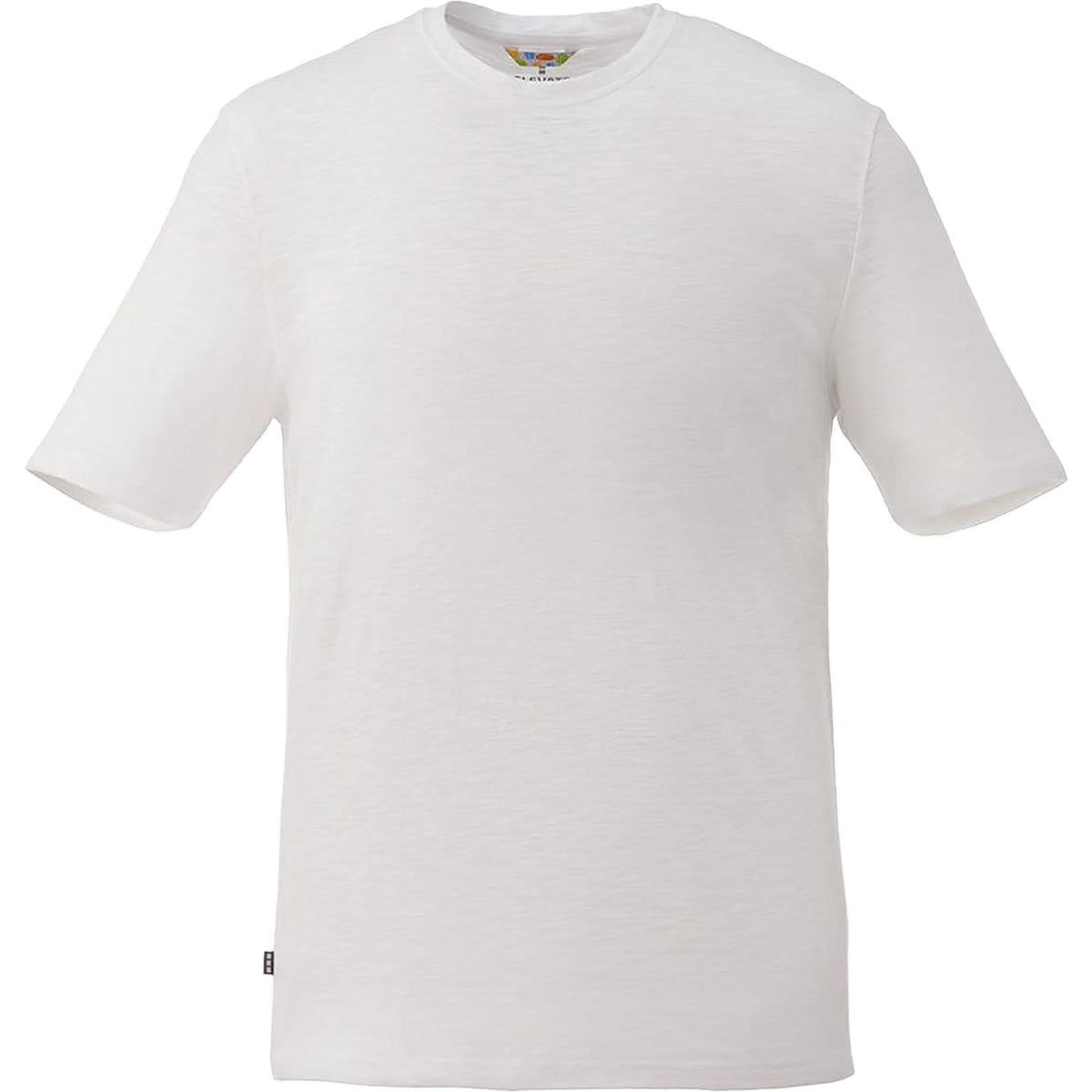 Sarek Crew Neck Tee with Chainstitch Detail for Men Transfer - White - Front