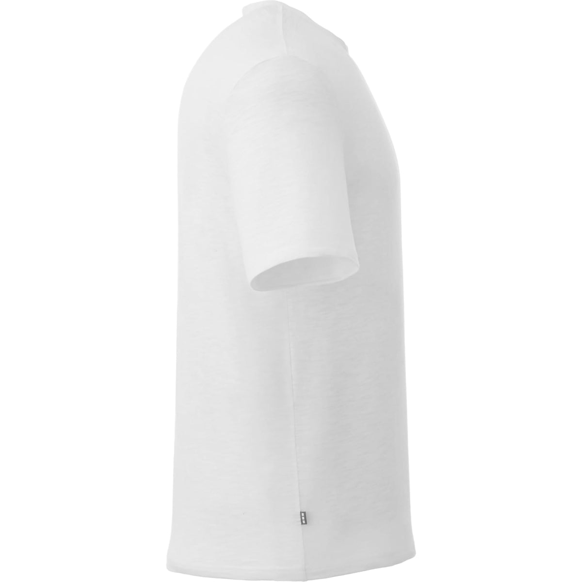Sarek Crew Neck Tee with Chainstitch Detail for Men Transfer - White Solid - Right Side