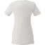 Sarek Crew Neck Tee with Chainstitch Detail for Women Embroidery - White Solid - Back Flat