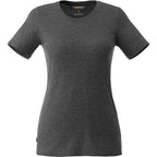 Sarek Crew Neck Tee with Chainstitch Detail for Women Sublimation - Heather Dark Charcoal - Front