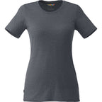 Sarek Crew Neck Tee with Chainstitch Detail for Women Sublimation - Navy Heather - Front