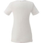 Sarek Crew Neck Tee with Chainstitch Detail for Women Sublimation - White - Back Flat