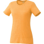 Sarek Crew Neck Tee with Chainstitch Detail for Women Transfer - Amber Heather - Front Flat