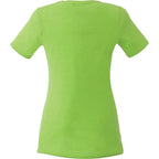 Sarek Crew Neck Tee with Chainstitch Detail for Women Transfer - Apple Heather - Back Flat
