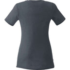 Sarek Crew Neck Tee with Chainstitch Detail for Women Transfer - Navy Heather - Back Flat