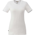 Sarek Crew Neck Tee with Chainstitch Detail for Women Transfer - White - Front