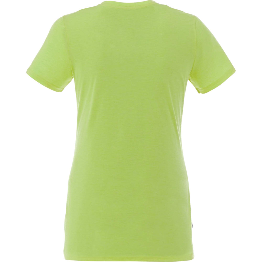 Sarek V-Neck Tee with Chainstitch Detail for Women Transfer - Apple Heather - Front Flat
