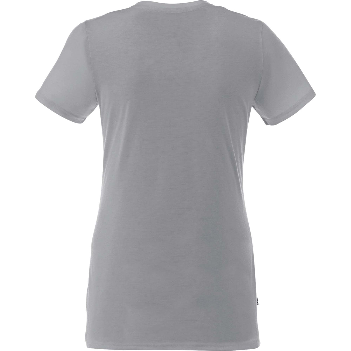 Sarek V-Neck Tee with Chainstitch Detail for Women Transfer - Heather Grey - Back Flat