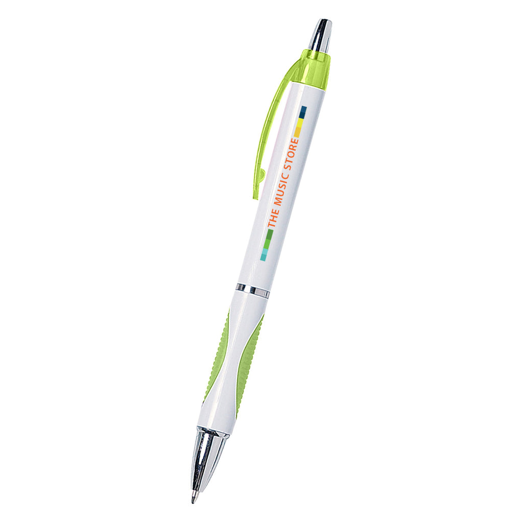 Sassy Pen with Your Logo Full Color - Lime Green - Full Color