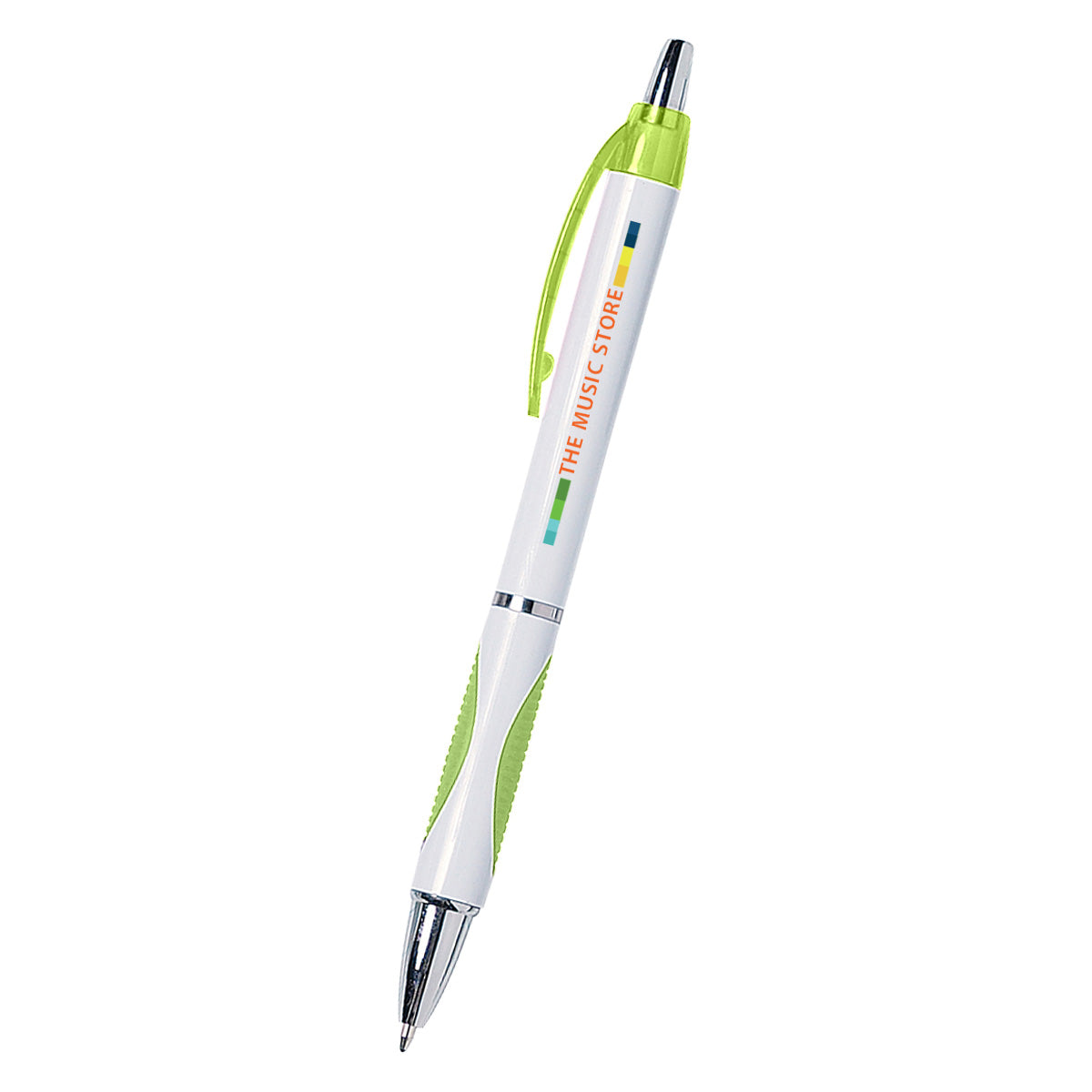 Sassy Pen with Your Logo - Lime Green - Full Color