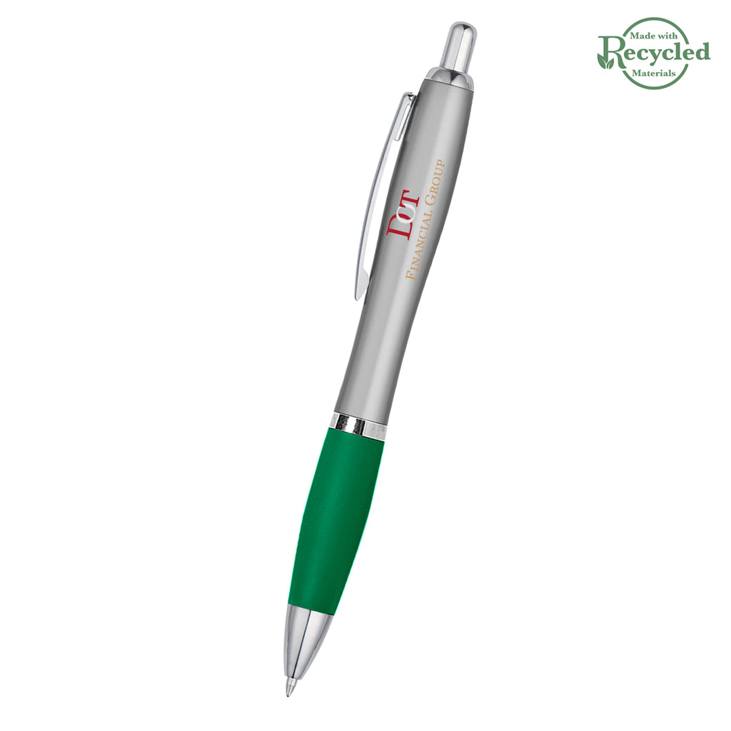 Satin Pen, Custom Printed Full Color - Green - Full Color