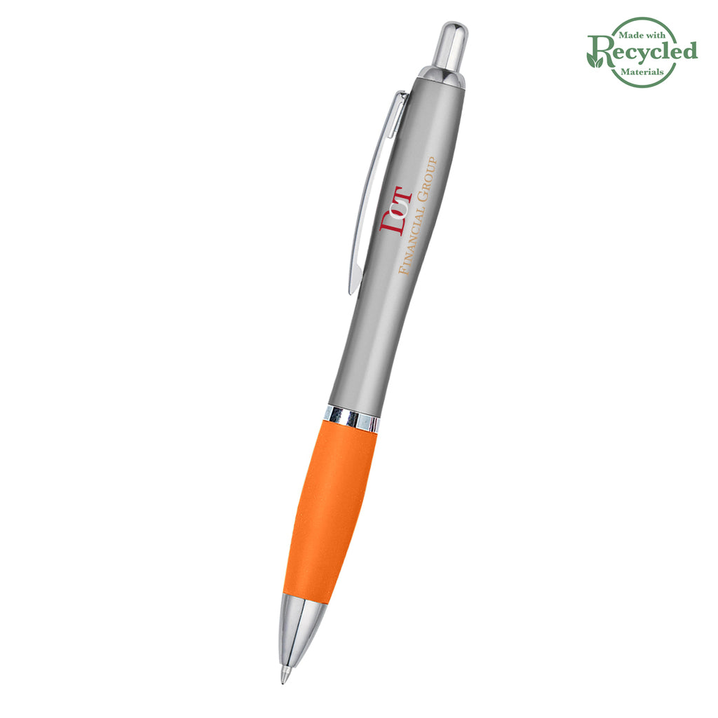 Satin Pen, Custom Printed - Orange - Full Color
