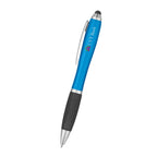 Satin Pen with Stylus Tip - Blue - Full Color