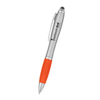 Satin Pen with Stylus Tip - Orange - Silk Screen