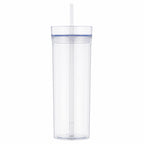 Sauron Clear Plastic Tumbler with Straw, 22 oz - Clear - Straight
