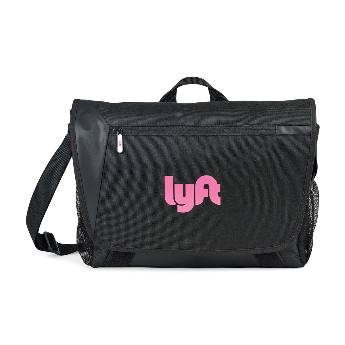 Sawyer Laptop Messenger Bag with Pen Loop Full Color - Black - View 1
