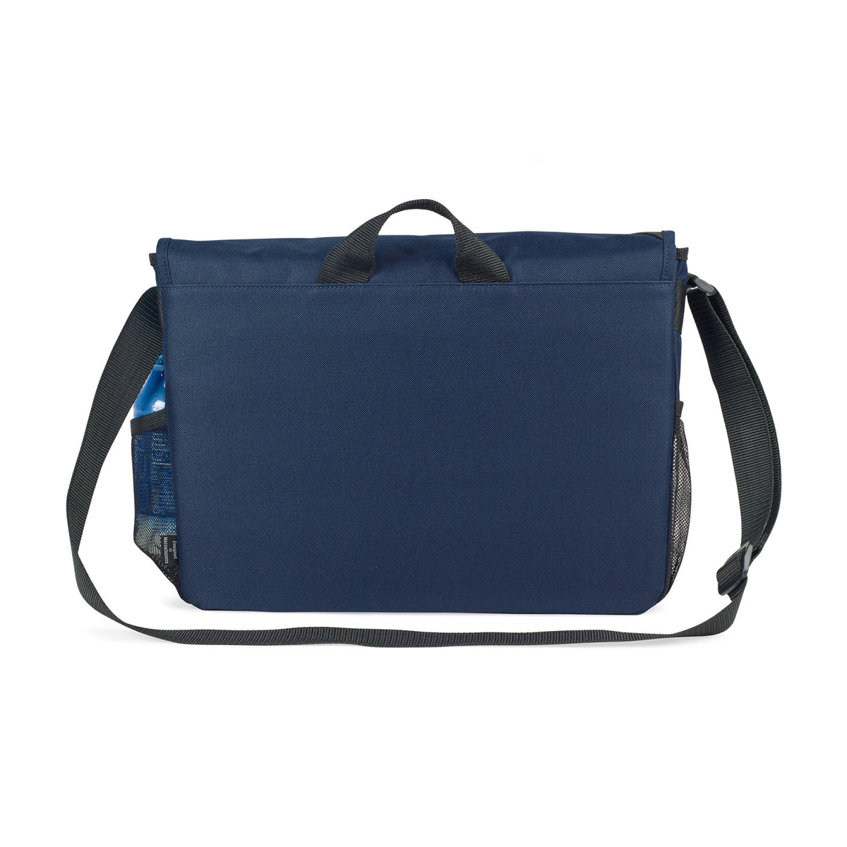 Sawyer Laptop Messenger Bag with Pen Loop Full Color - Navy Blue - View 4