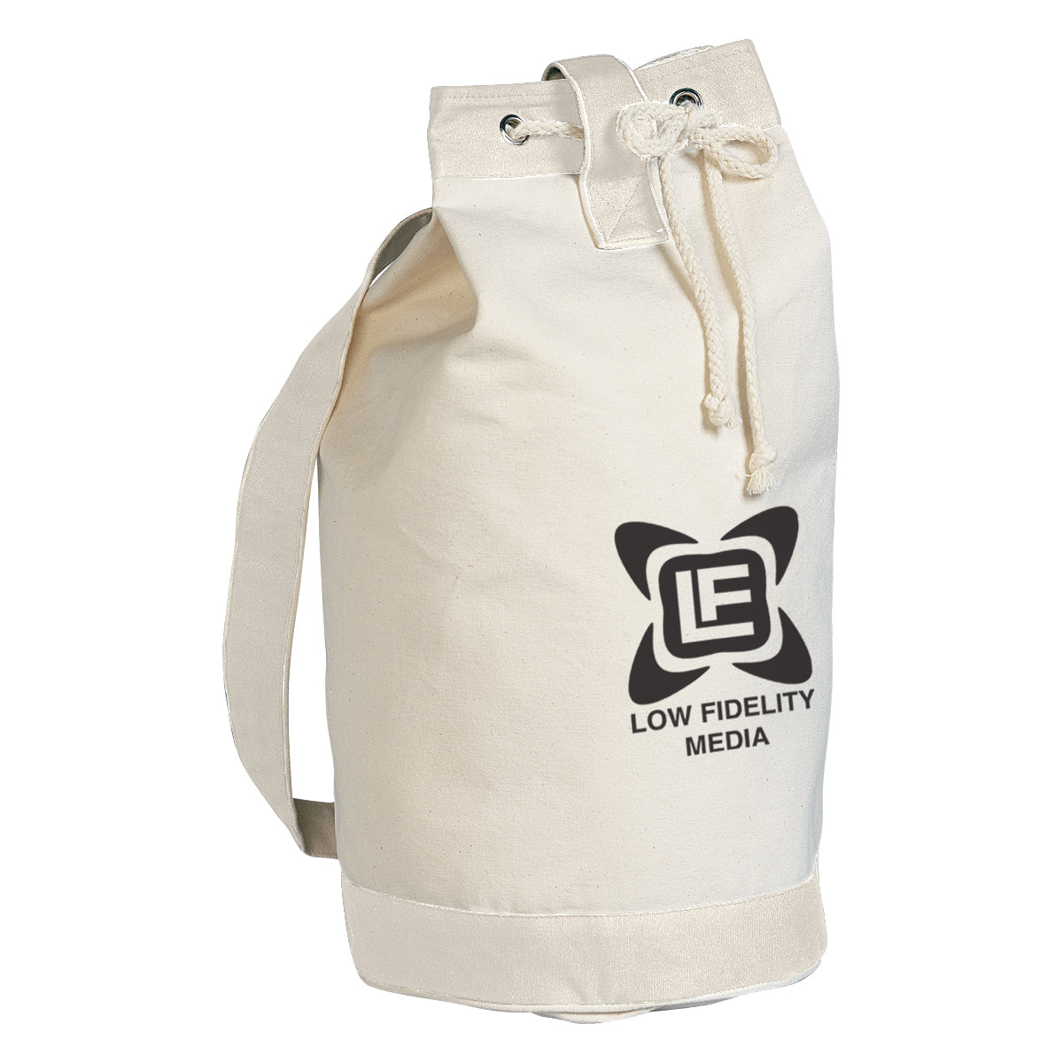 Schooner Tote Bag in Cotton Canvas - Natural Trim - Silk Screen