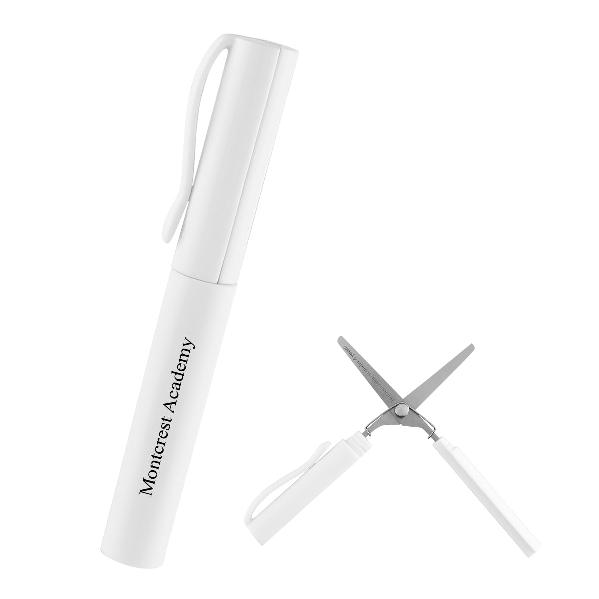 Scissors, Compact - White - Silk Screen