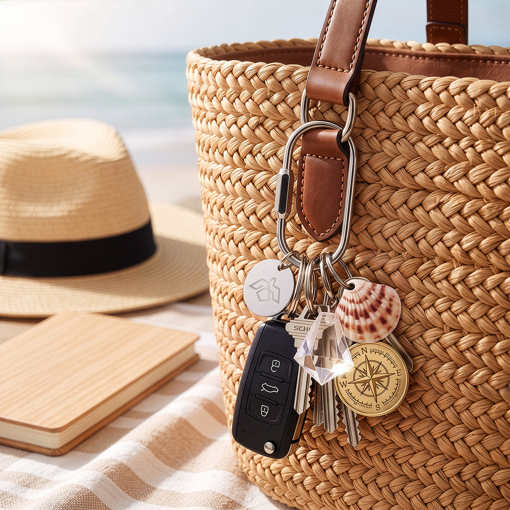 Screw Lock Key Ring and Round Charm - Lifestyle_Laser