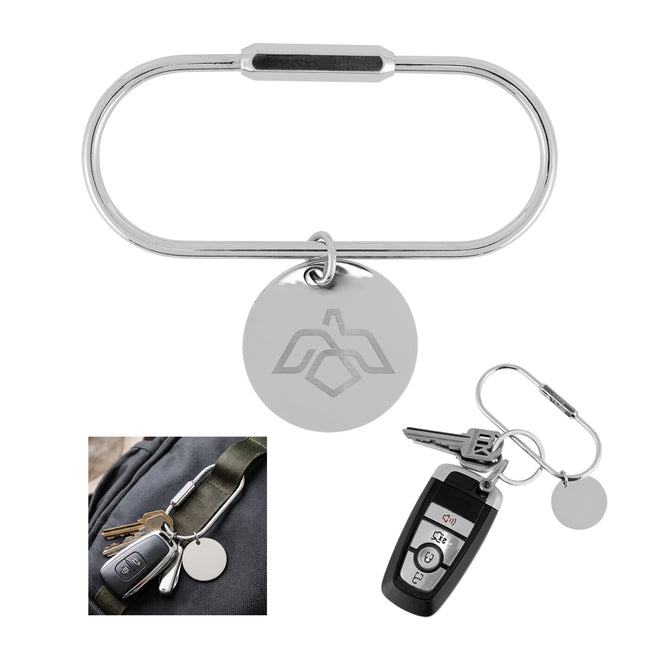 Screw Lock Key Ring and Round Charm
