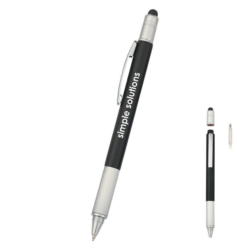 Screwdriver Pen and Stylus - Black - Silk Screen