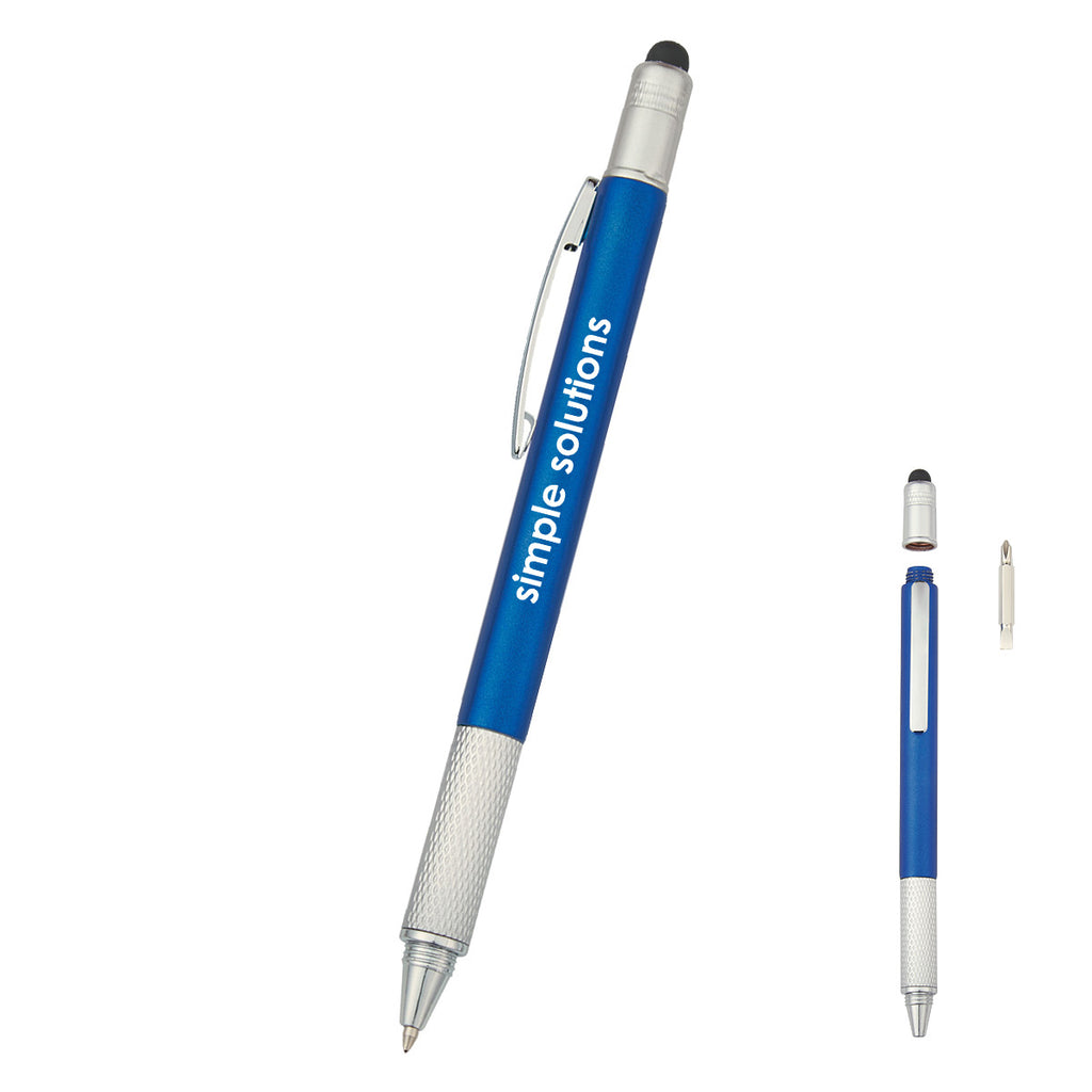 Screwdriver Pen and Stylus - Blue - Silk Screen
