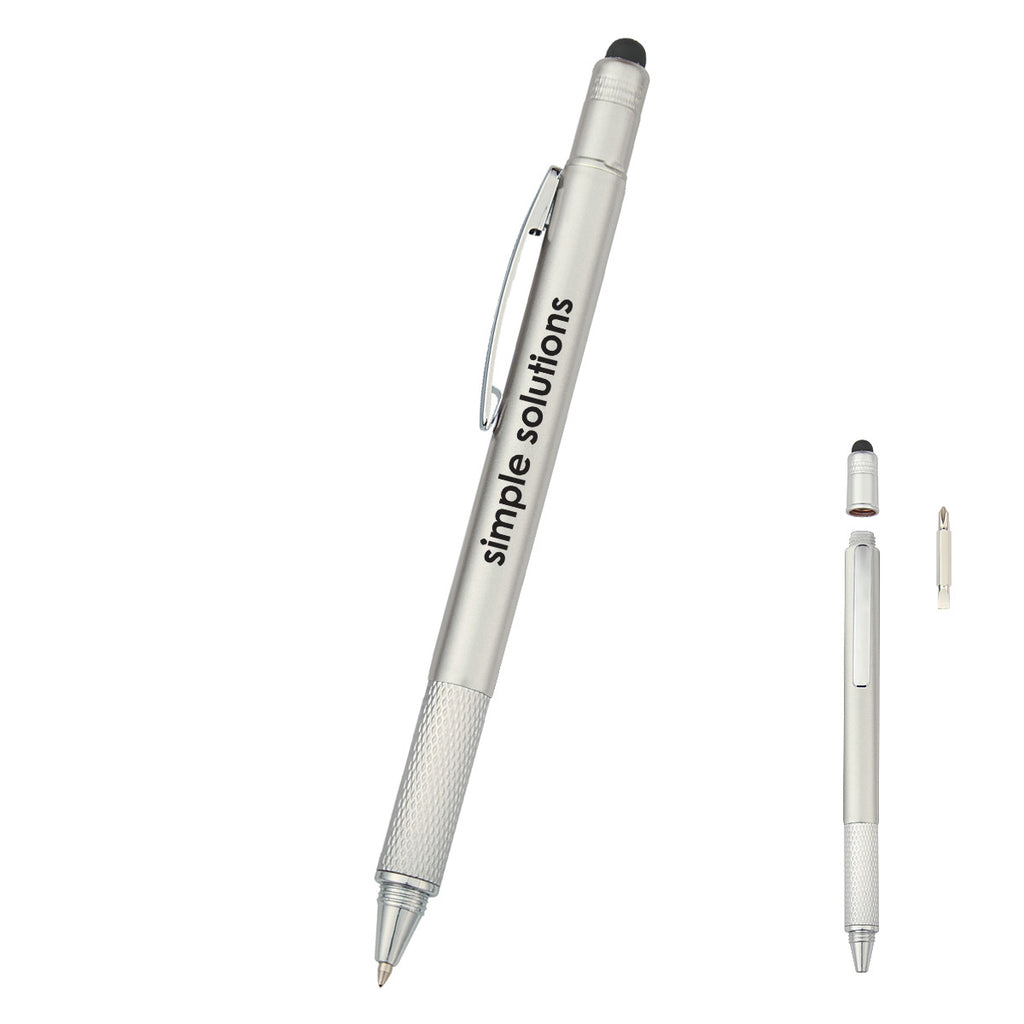 Screwdriver Pen and Stylus - Silver - Silk Screen