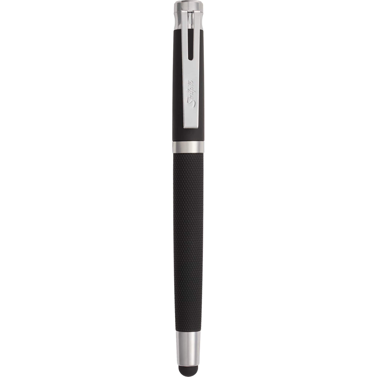 Scripto Bali Gel Stylus Pen in Recycled ABS Full Color - Black - Clip