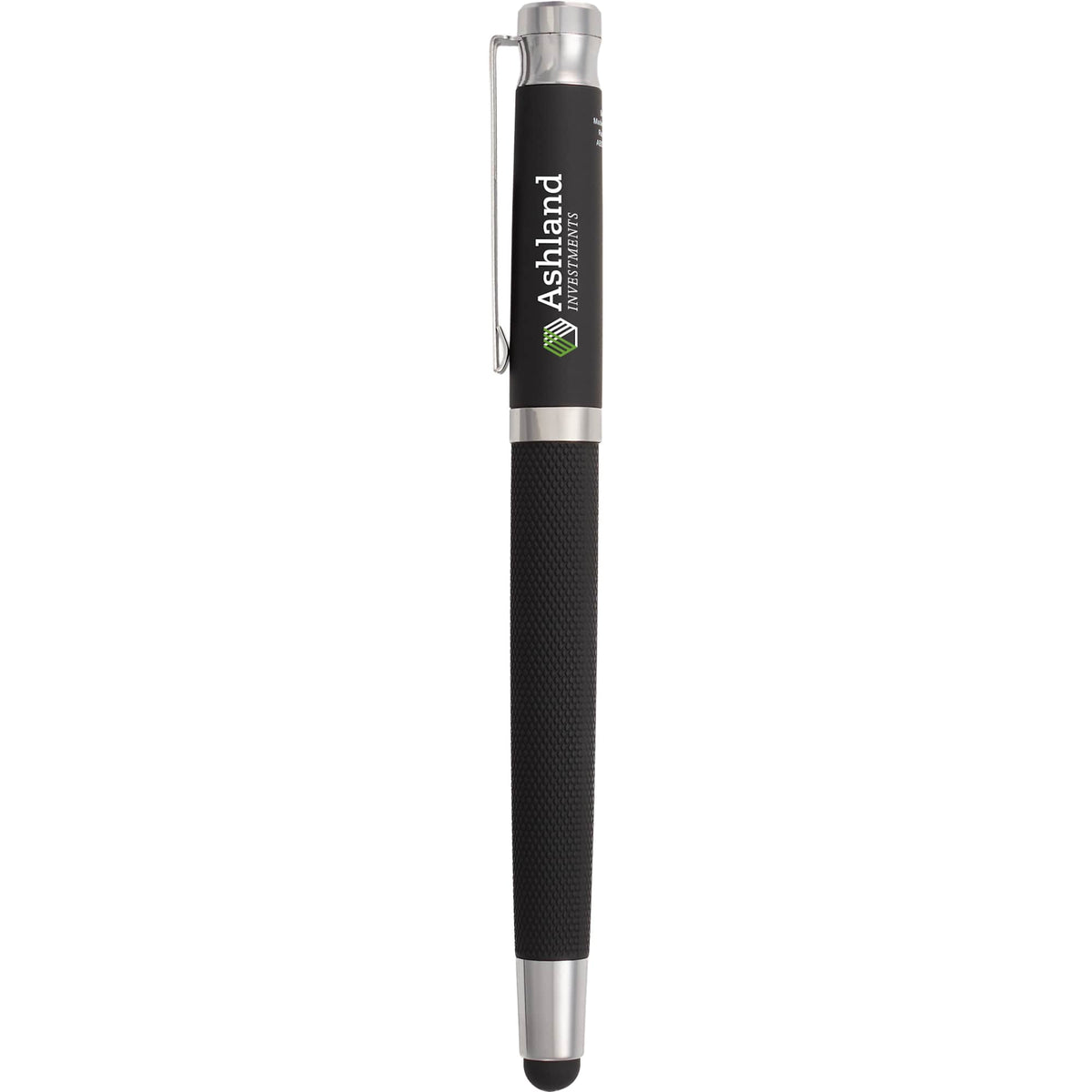 Scripto Bali Gel Stylus Pen in Recycled ABS Full Color - Black - Front