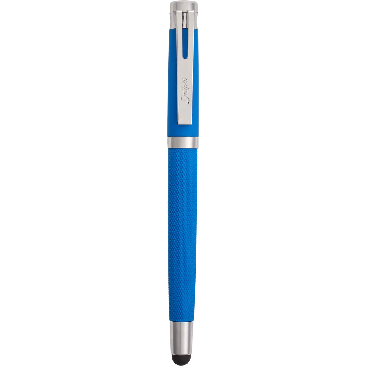 Scripto Bali Gel Stylus Pen in Recycled ABS Full Color - Blue - Clip