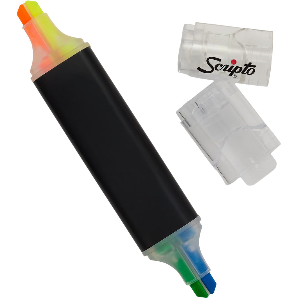 Scripto Four-Color Quad Highlighter Full Color - Black - Detail
