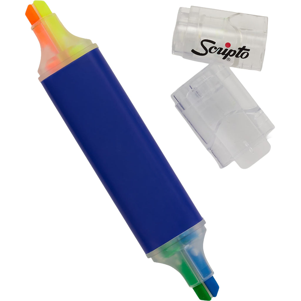 Scripto Four-Color Quad Highlighter Full Color - Blue - Detail