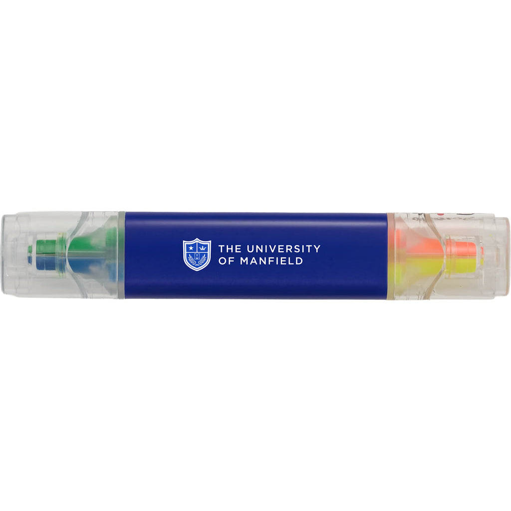 Scripto Four-Color Quad Highlighter Full Color - Blue - Front