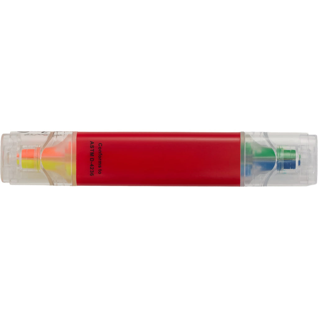 Scripto Four-Color Quad Highlighter Full Color - Red - Back 2