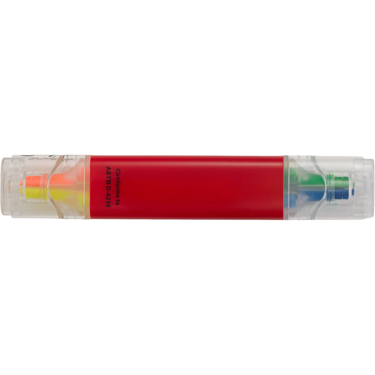 Scripto Four-Color Quad Highlighter Full Color - Red - Back 2