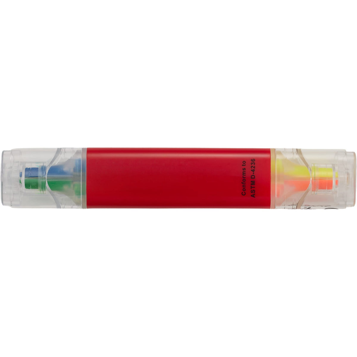 Scripto Four-Color Quad Highlighter Full Color - Red - Back