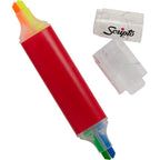 Scripto Four-Color Quad Highlighter Full Color - Red - Detail