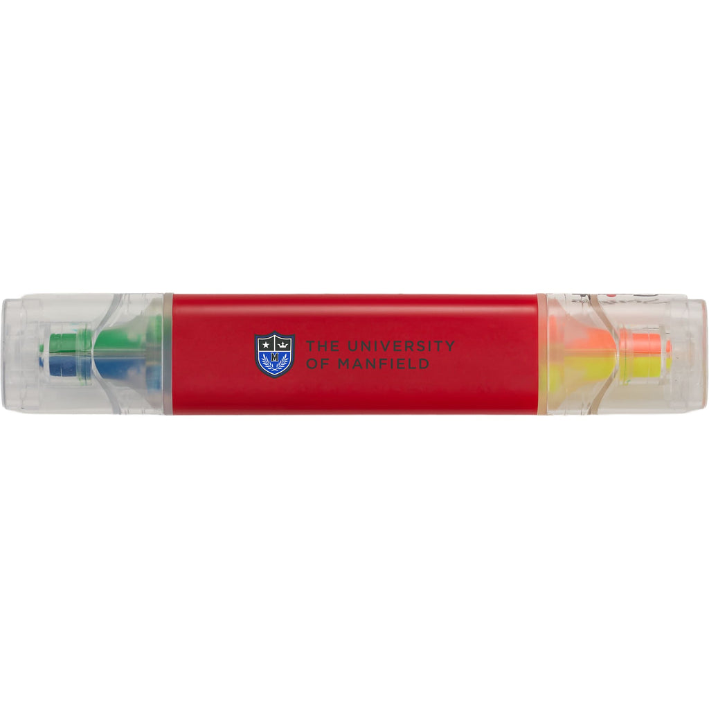 Scripto Four-Color Quad Highlighter Full Color - Red - Front