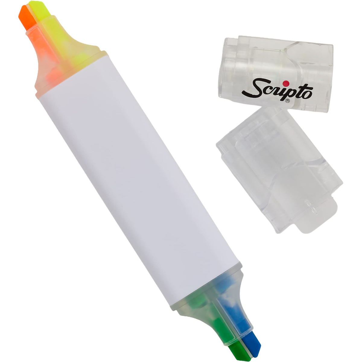 Scripto Four-Color Quad Highlighter Full Color - White - Detail