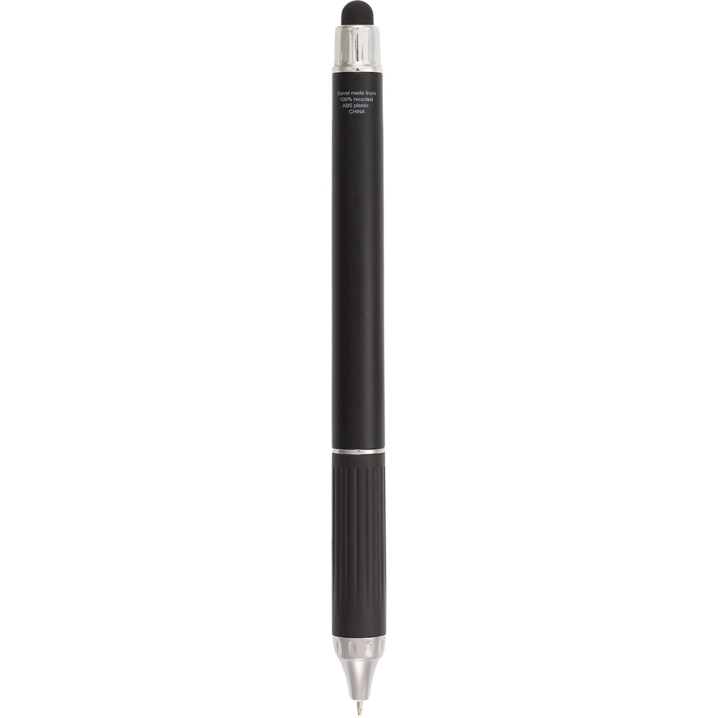Scripto Neo Metallic Stylus Gel Pen in Recycled ABS Full Color - Black - Back